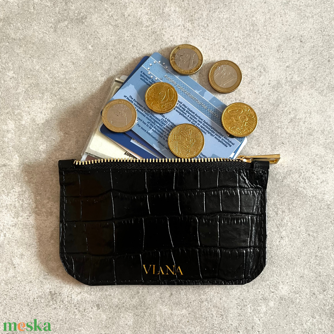 Cipzáros bőr neszeszer, kártyatartó - táska & tok - neszesszer - Meska.hu