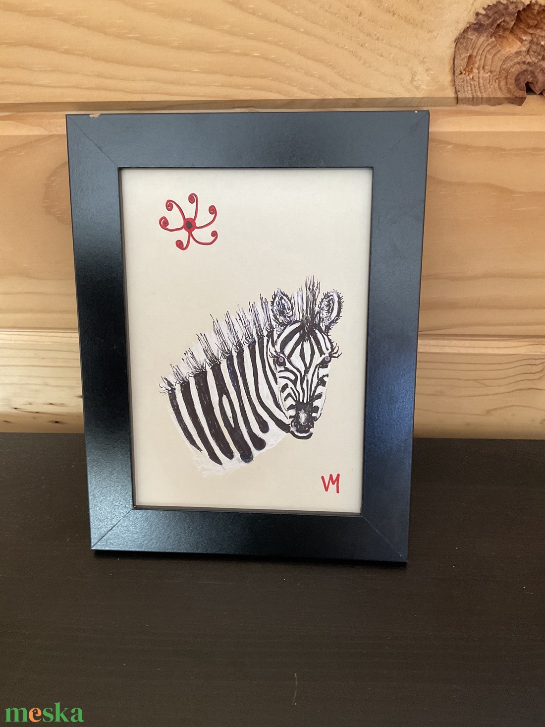 Zebra - művészet - festmény - akvarell - Meska.hu