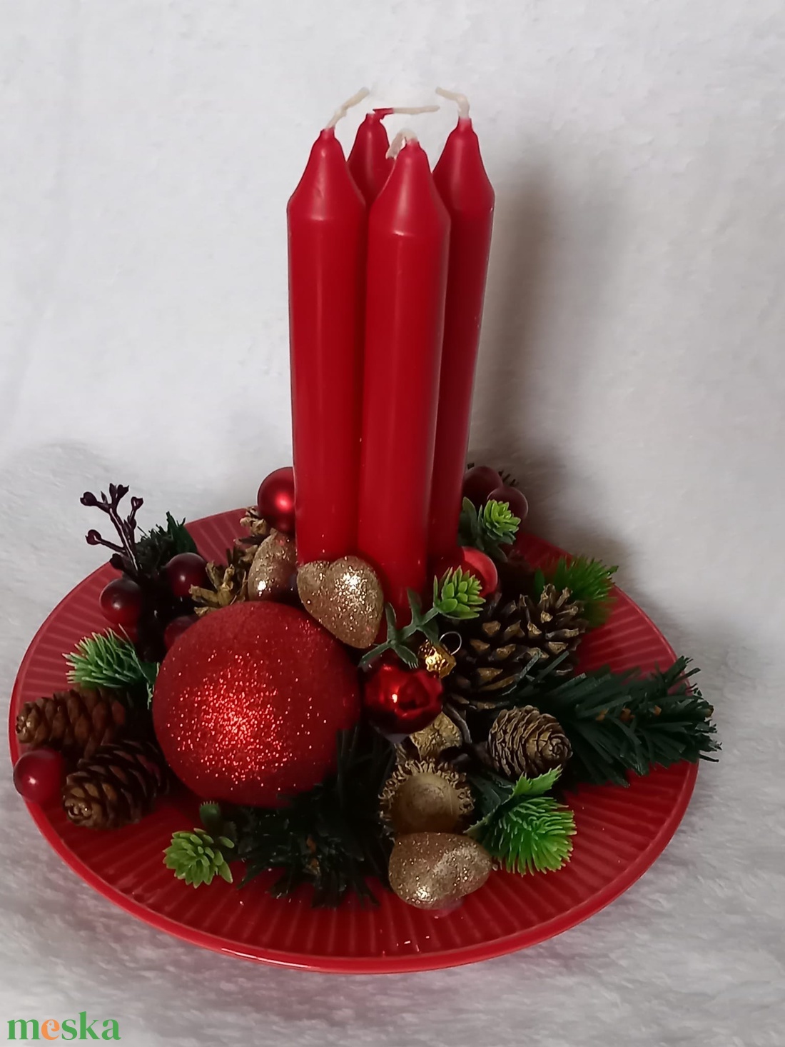 Adventi asztaldísz ünnepi hangulatban - karácsony - adventi díszek - adventi koszorú - Meska.hu Adventi asztaldísz ünnepi hangulatban - karácsony - adventi díszek - adventi koszorú - Meska.hu