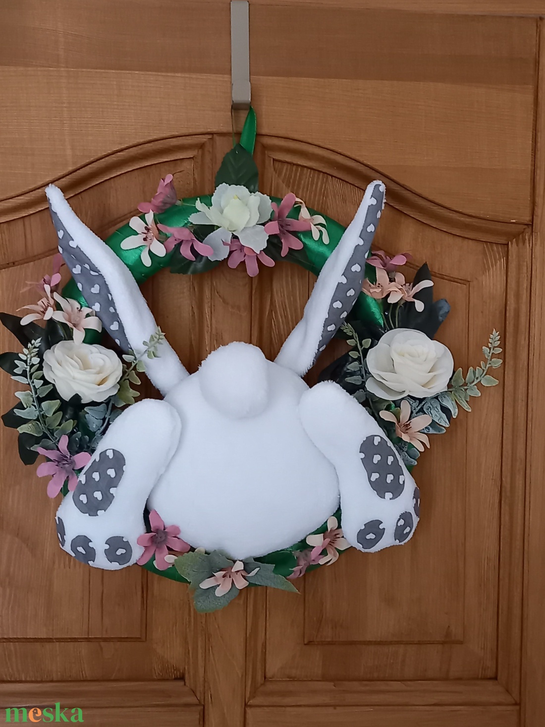 Nyuszipopós ajtódíszek kopogtatók - otthon & életmód - dekoráció - ajtó- és ablak dekoráció - ajtódísz & kopogtató - Meska.hu