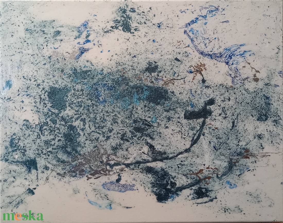 Korcsolyázás a befagyott tavon - keret nélküli absztrakt festmény - művészet - festmény - festmény vegyes technika - Meska.hu Korcsolyázás a befagyott tavon - keret nélküli absztrakt festmény - művészet - festmény - festmény vegyes technika - Meska.hu