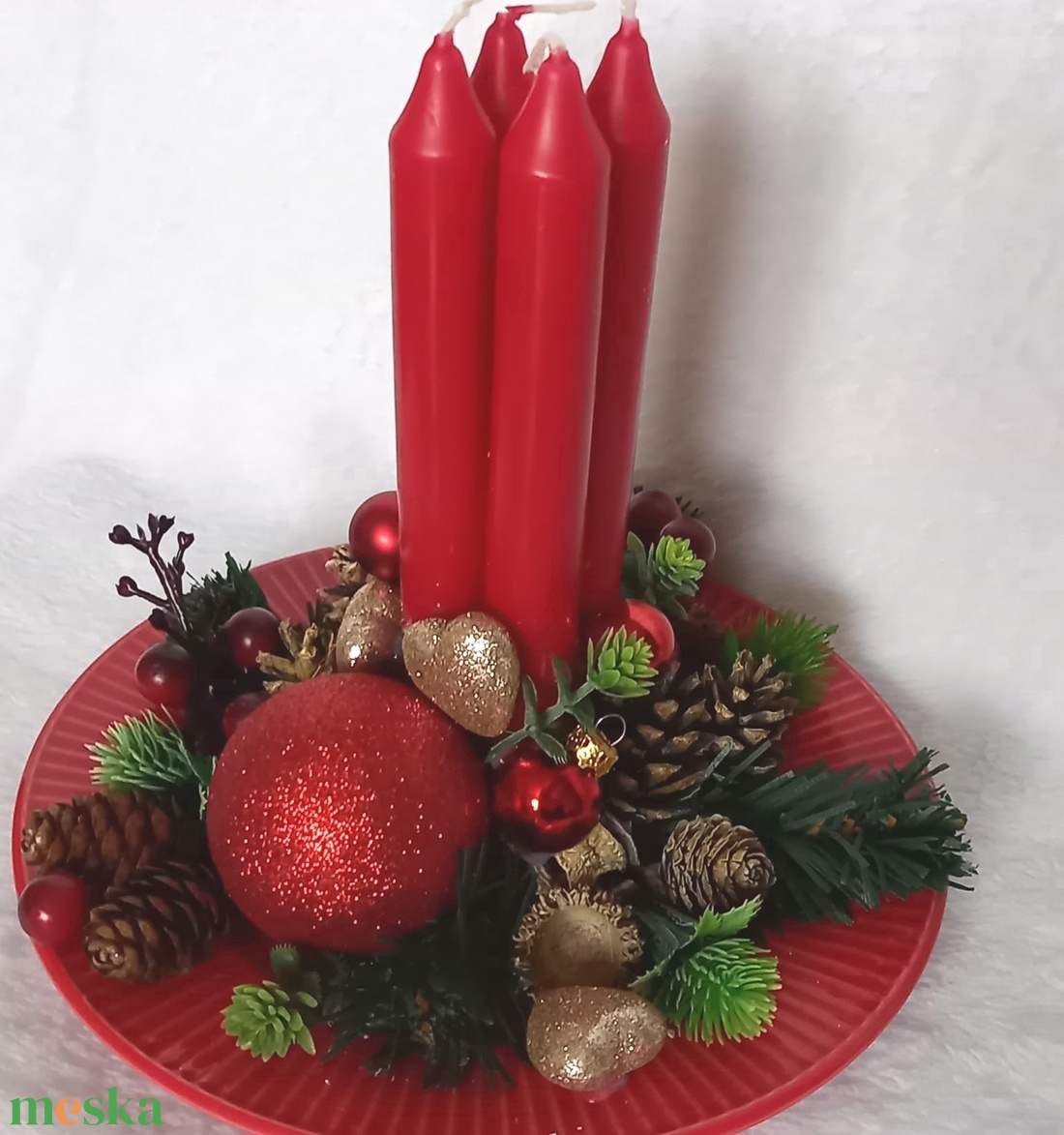 Adventi asztaldísz ünnepi hangulatban - karácsony - adventi díszek - adventi koszorú - Meska.hu Adventi asztaldísz ünnepi hangulatban - karácsony - adventi díszek - adventi koszorú - Meska.hu