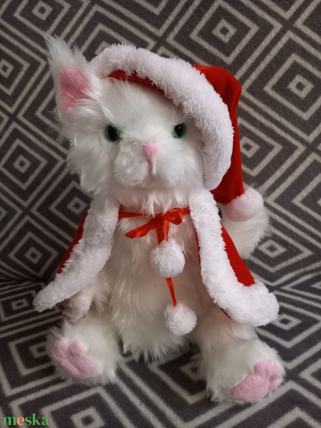 Műszőrme cica plüss mozgatható végtagokkal - játék & sport - plüssállat & játékfigura - cica - Meska.hu