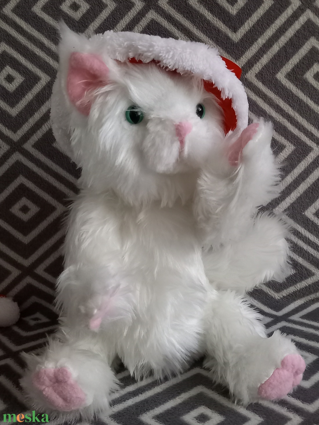 Műszőrme cica plüss mozgatható végtagokkal - játék & sport - plüssállat & játékfigura - cica - Meska.hu