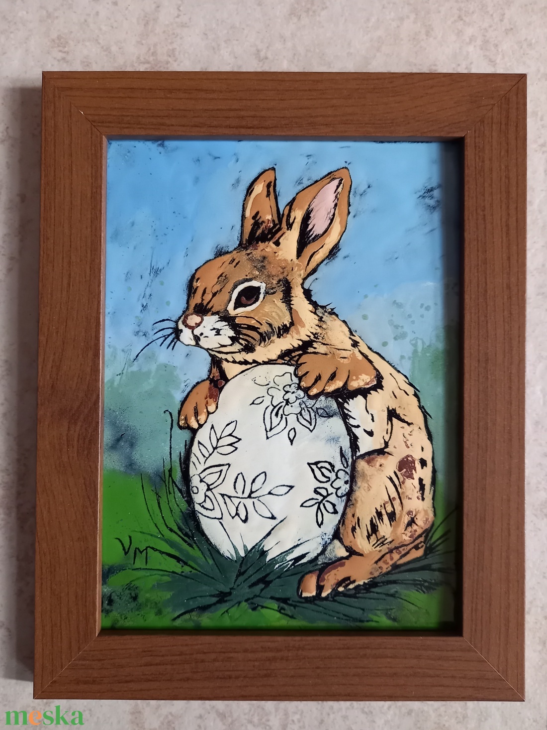 Húsvét - tűzzománc kép - művészet - festmény - tűzzománc - Meska.hu