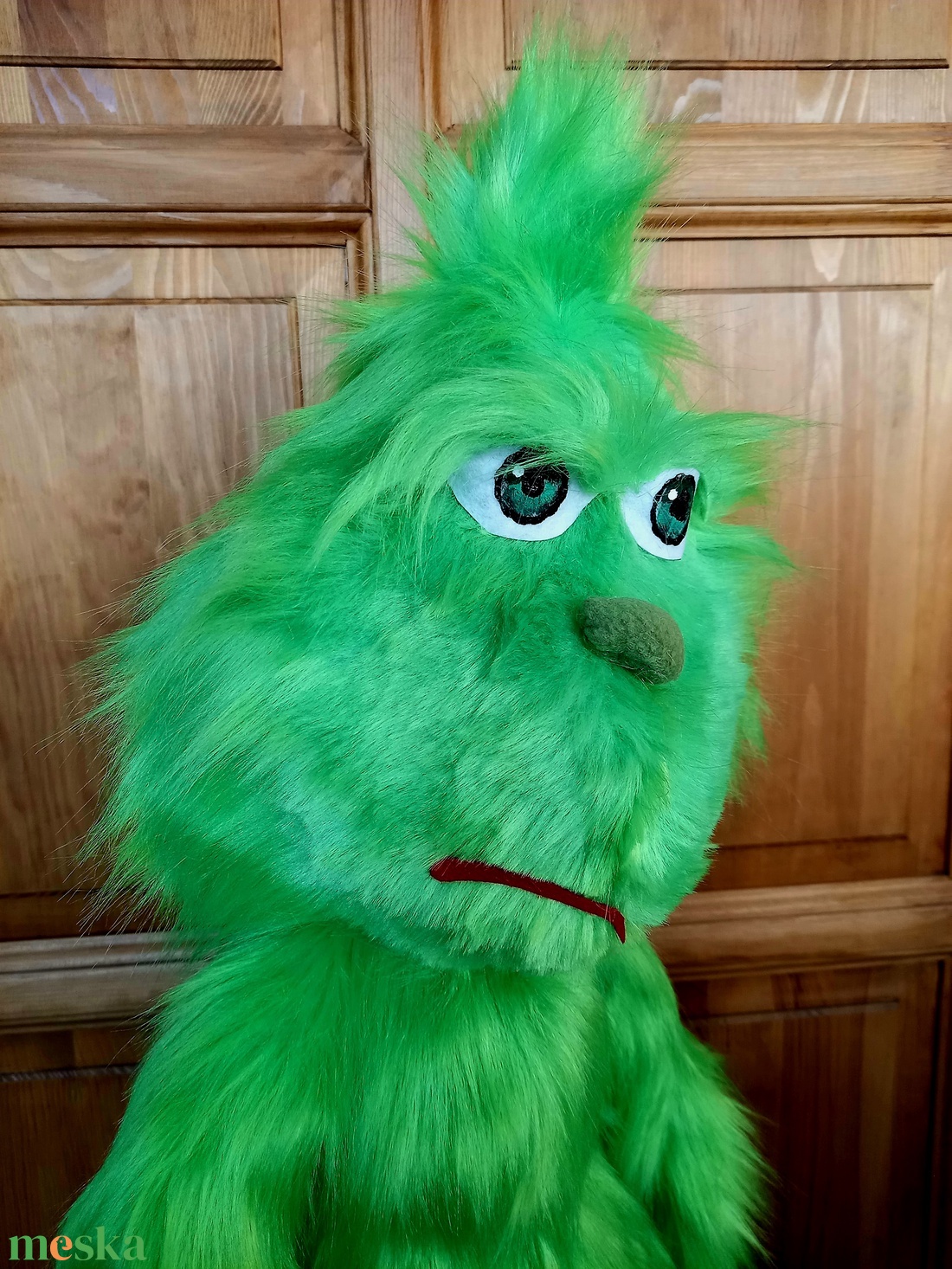 100 cm álló grincs színű lény - karácsony - karácsonyi lakásdekoráció - karácsonyi manók, figurák - Meska.hu