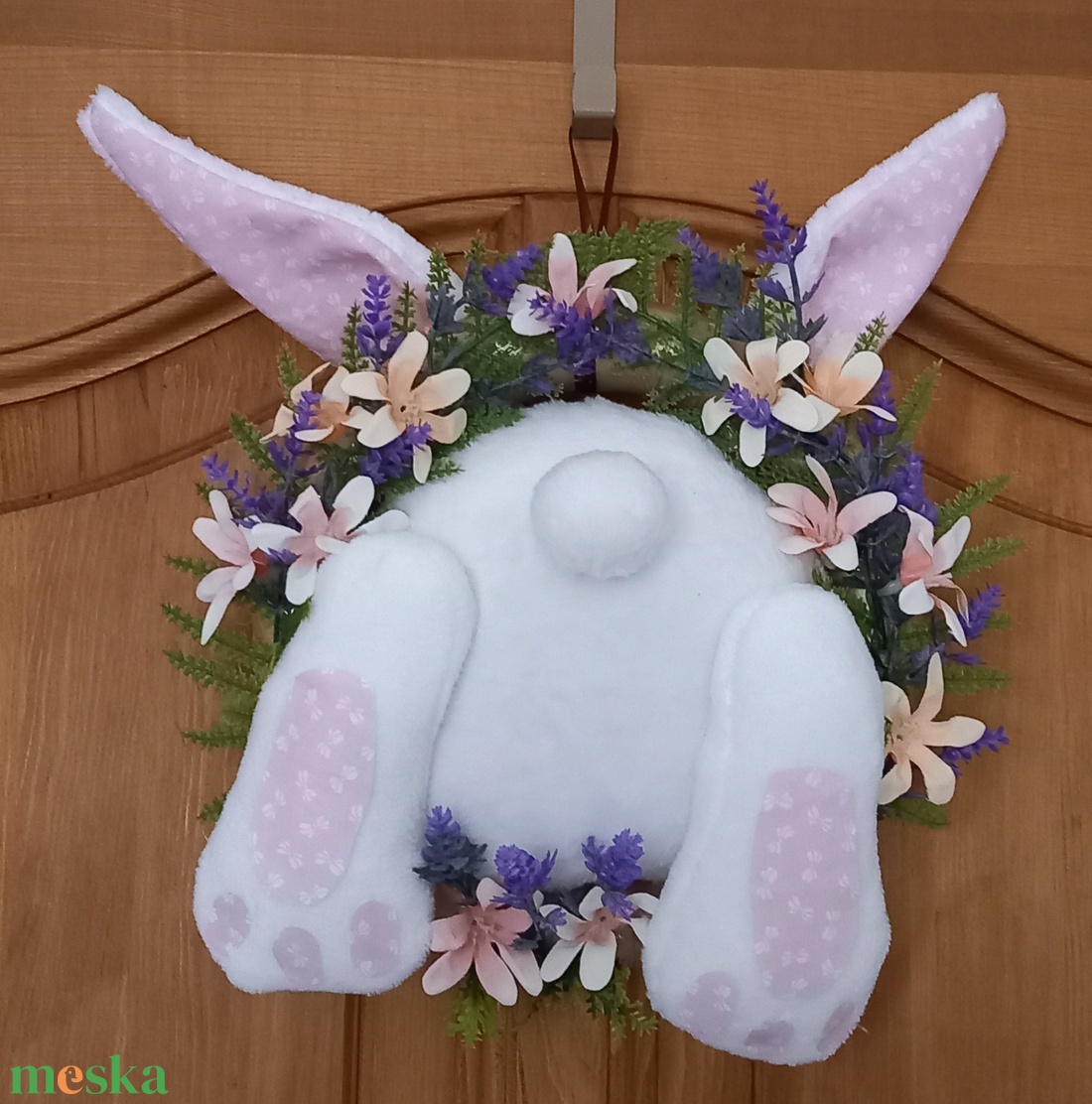 Nyuszipopós tavaszi ajtódíszek kopogtatók - ünnepi díszek, dekorációk - húsvéti díszek és dekorációk - húsvéti ajtódísz, kopogtató - Meska.hu