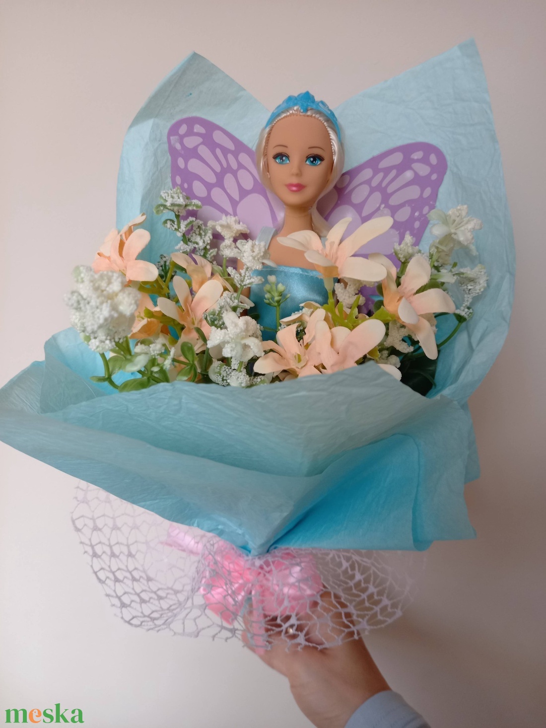 Hercegnős, barbie méretű babás bölcsis, ovis ballagási örökcsokor - otthon & életmód - virágdekoráció - virágok - virágcsokor - Meska.hu