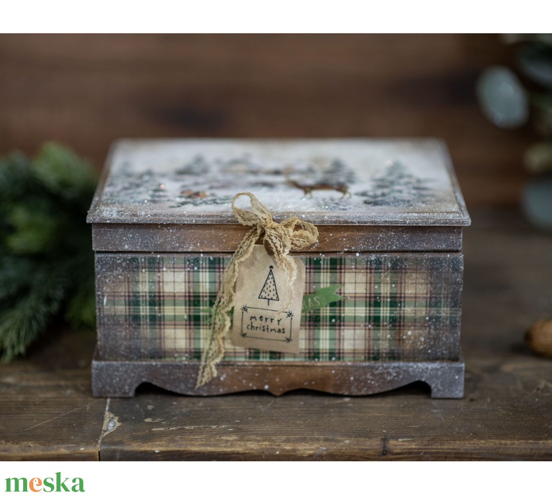 Karácsonyi nosztalgia  doboz - otthon & életmód - dekoráció - asztal és polc dekoráció - díszdoboz - Meska.hu