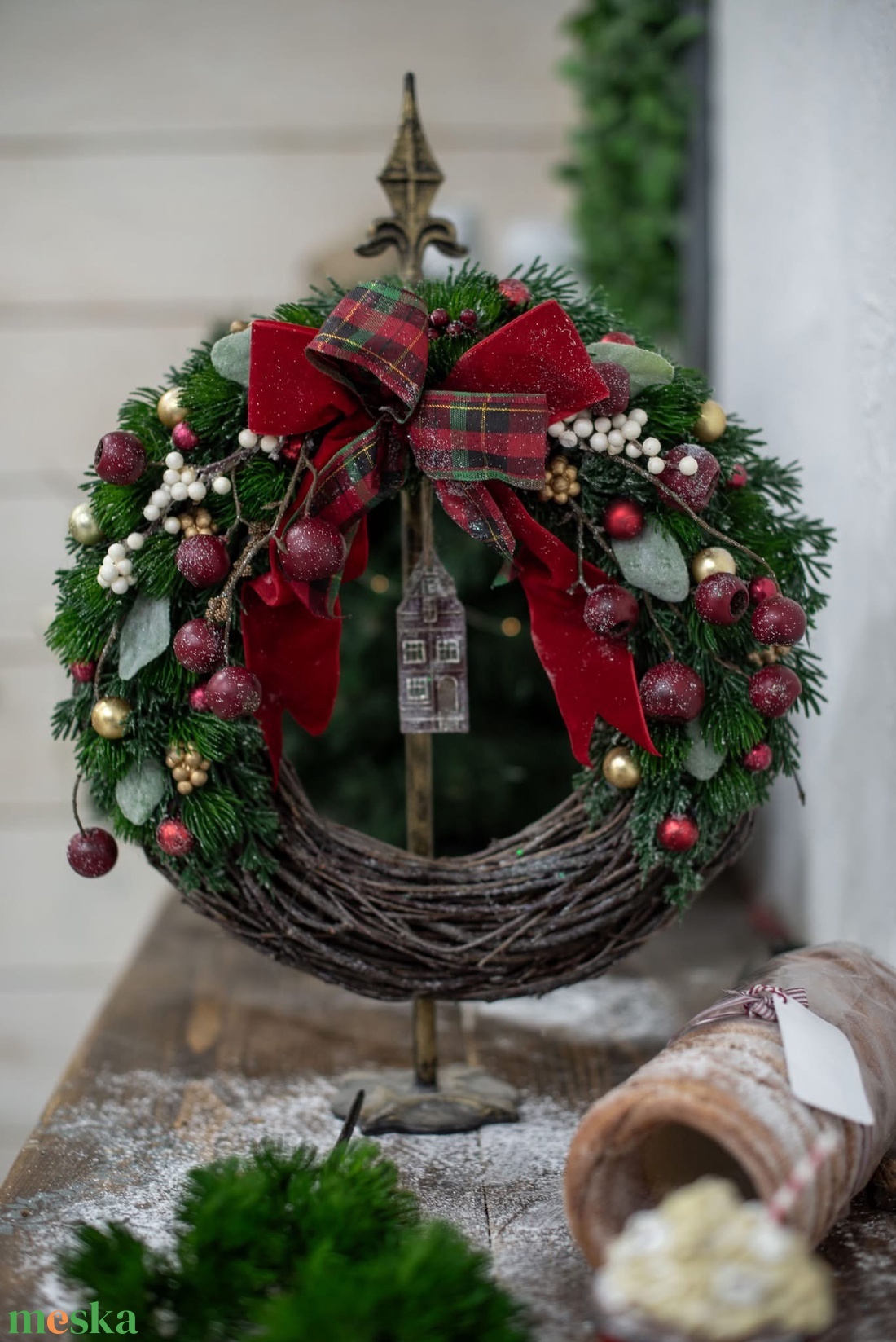 Adventi kopogtató , koszorú - karácsony - adventi díszek - adventi koszorú - Meska.hu