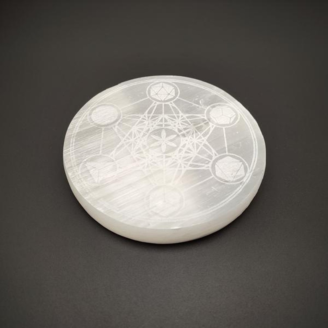 Szelenit korong metatron geometriai 10cm -  - Meska.hu