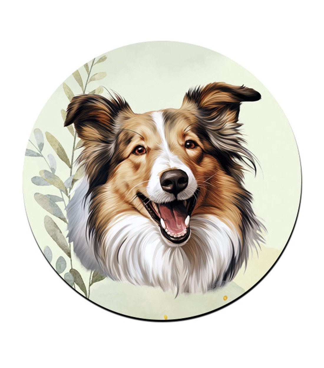 Vidám skót juhászkutya portré mintás bögre alátét -  - Meska.hu