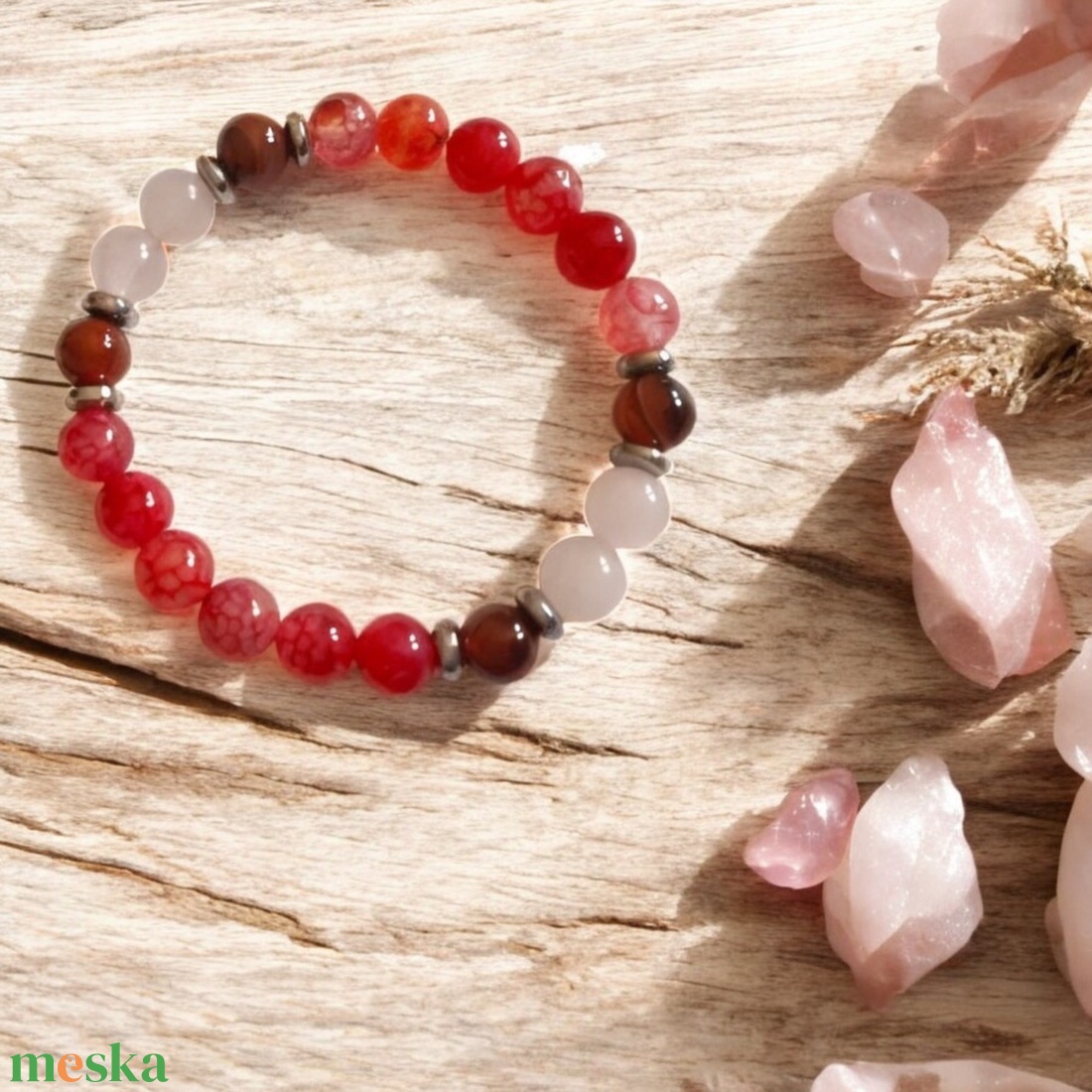 Szív és Erő ásványkarkötő - ékszer - karkötő - gyöngyös karkötő - Meska.hu