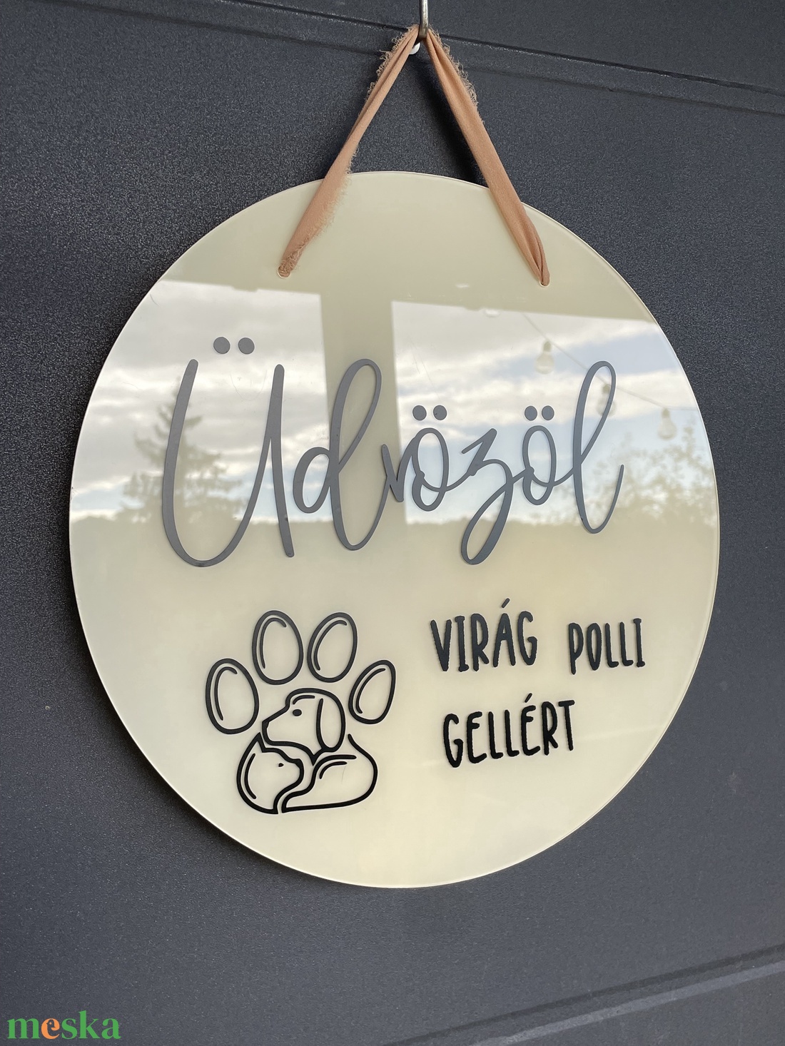 Plexi Kopogtató, ajtódísz - otthon & életmód - dekoráció - ajtó- és ablak dekoráció - ajtótábla - Meska.hu