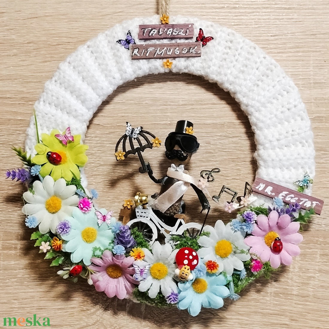 Tavaszi ritmusok MR. Egg Tat módra - otthon & életmód - dekoráció - ajtó- és ablak dekoráció - ajtótámasz - Meska.hu