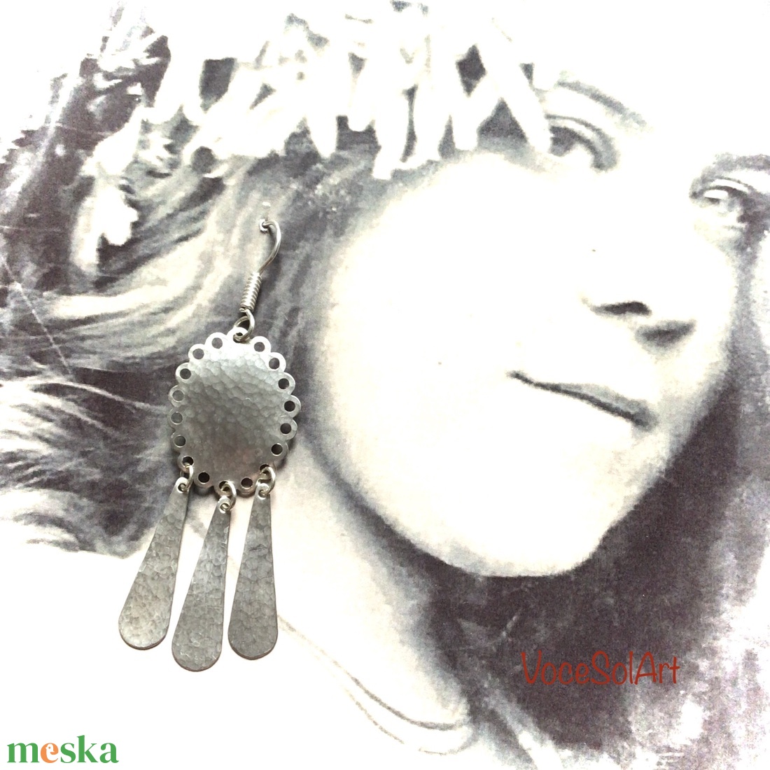 Flamenco ezüstözött réz Fülbevaló - ékszer - fülbevaló - lógós kerek fülbevaló - Meska.hu Flamenco ezüstözött réz Fülbevaló - ékszer - fülbevaló - lógós kerek fülbevaló - Meska.hu