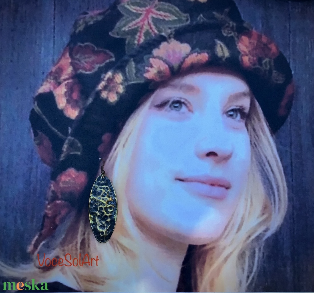 Római levél antikolt réz Fülbevaló - ékszer - fülbevaló - lógó csepp fülbevaló - Meska.hu Római levél antikolt réz Fülbevaló - ékszer - fülbevaló - lógó csepp fülbevaló - Meska.hu