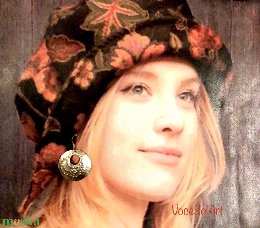 Virágfüzér   Fülbevaló - ékszer - fülbevaló - lógós kerek fülbevaló - Meska.hu