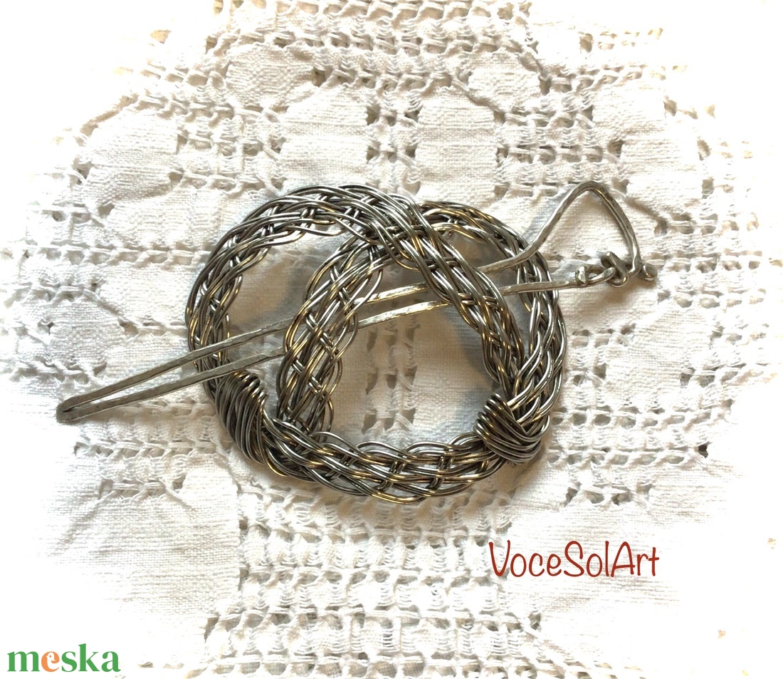 Ezüstfonat  Kontydísz- Hajcsat - ruha & divat - hajdísz & hajcsat - hajcsat & hajtű - Meska.hu