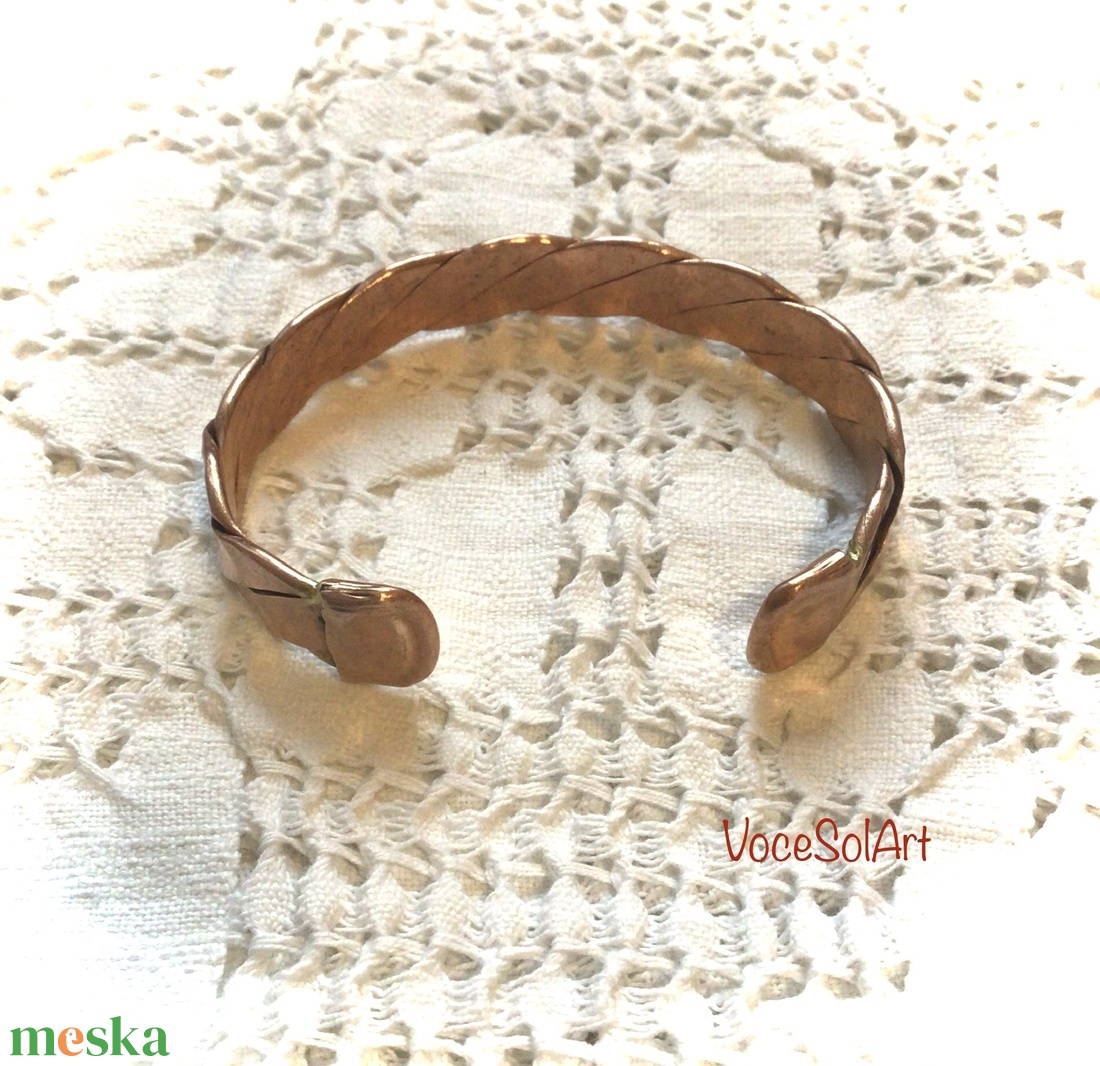 Kézenfogva vörösréz  karkötő - ékszer - karkötő - karperec - Meska.hu