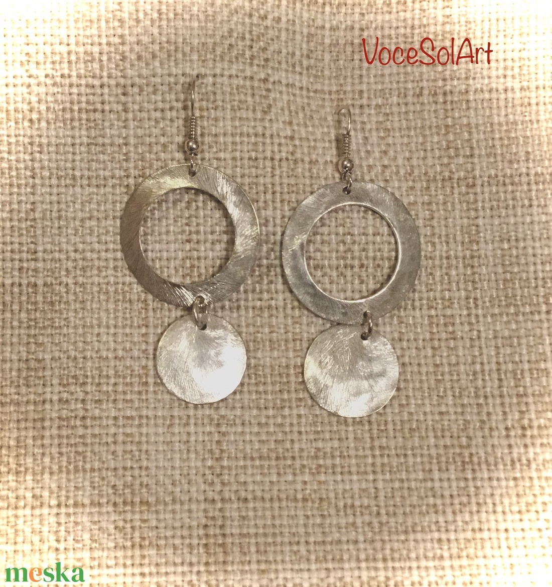 Holdkör Fülbevaló - ékszer - fülbevaló - lógós kerek fülbevaló - Meska.hu