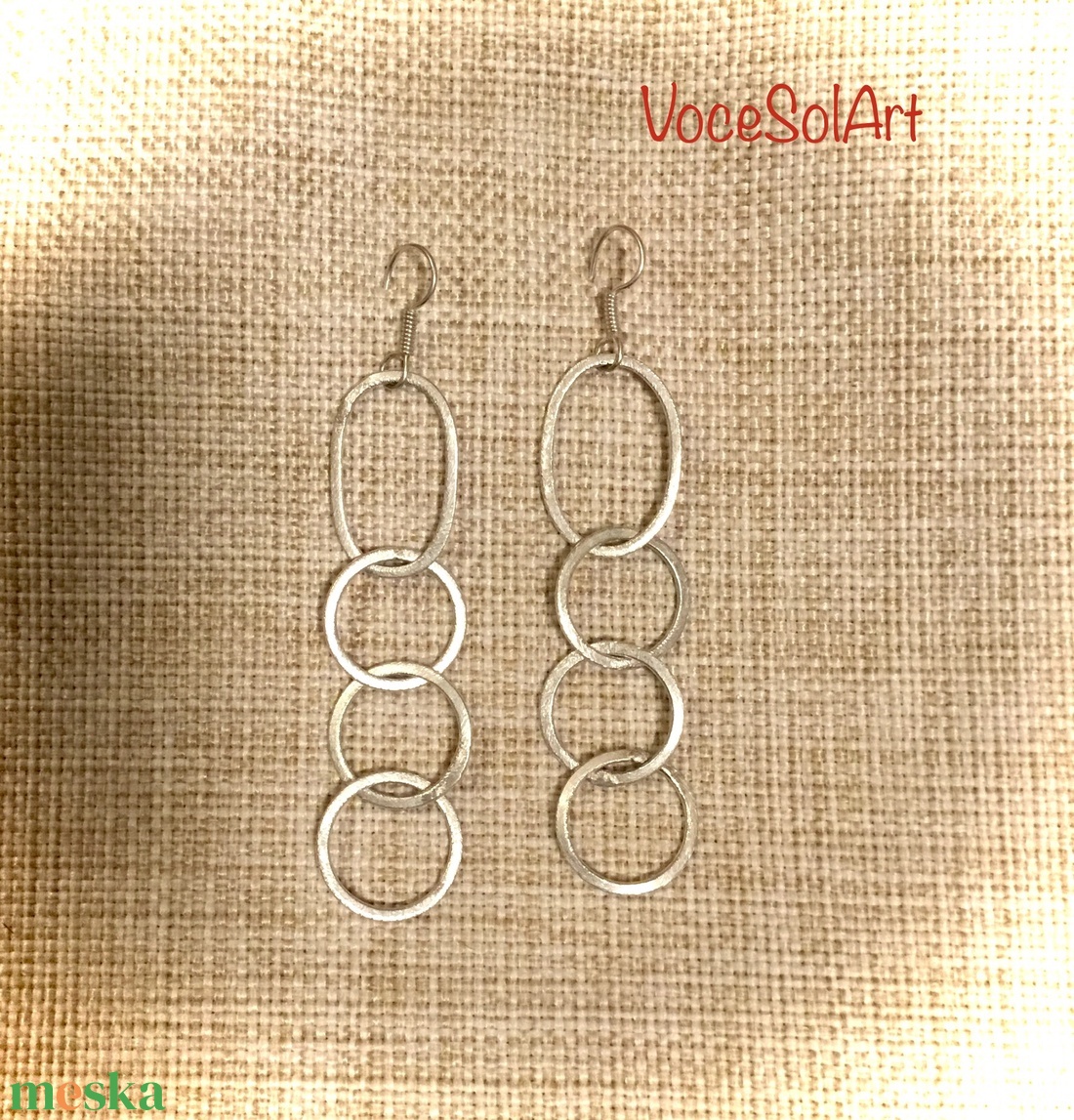 Eszterlánc Fülbevaló - ékszer - fülbevaló - lógós kerek fülbevaló - Meska.hu