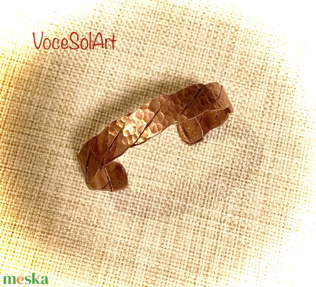 Kézenfogva vörösréz  karkötő - ékszer - karkötő - karperec - Meska.hu