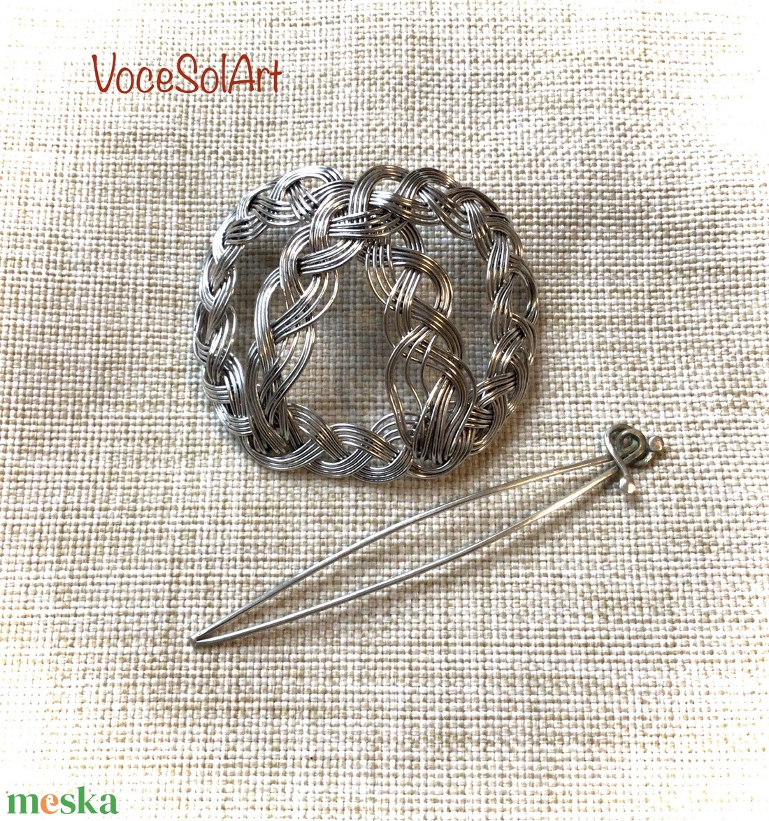 Ezüstfonódás  Kontydísz- Hajcsat - ruha & divat - hajdísz & hajcsat - hajcsat & hajtű - Meska.hu