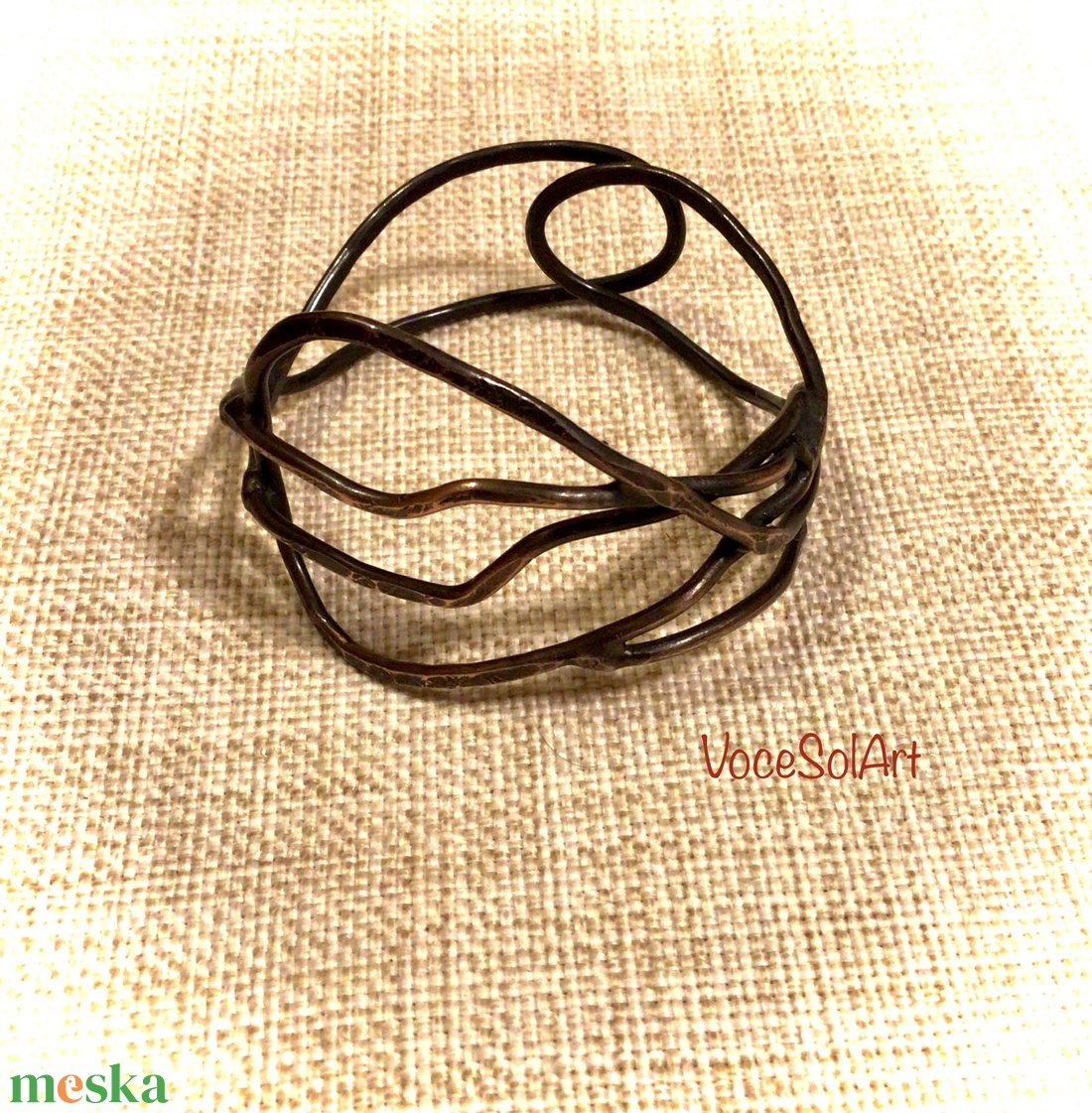 Hullámok Karkötő - ékszer - karkötő - széles karkötő - Meska.hu