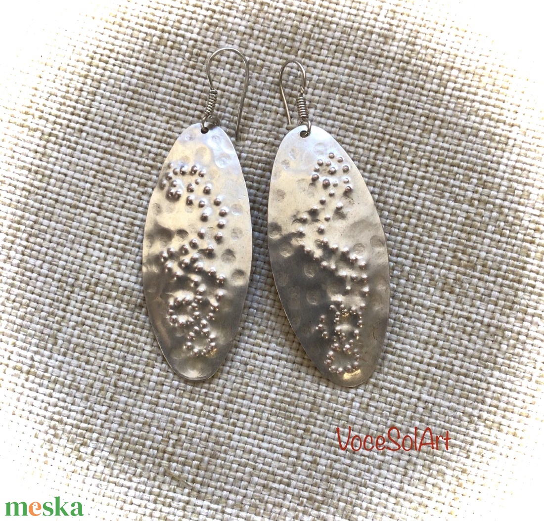 Viráglánc  Fülbevaló - ékszer - fülbevaló - lógó fülbevaló - Meska.hu