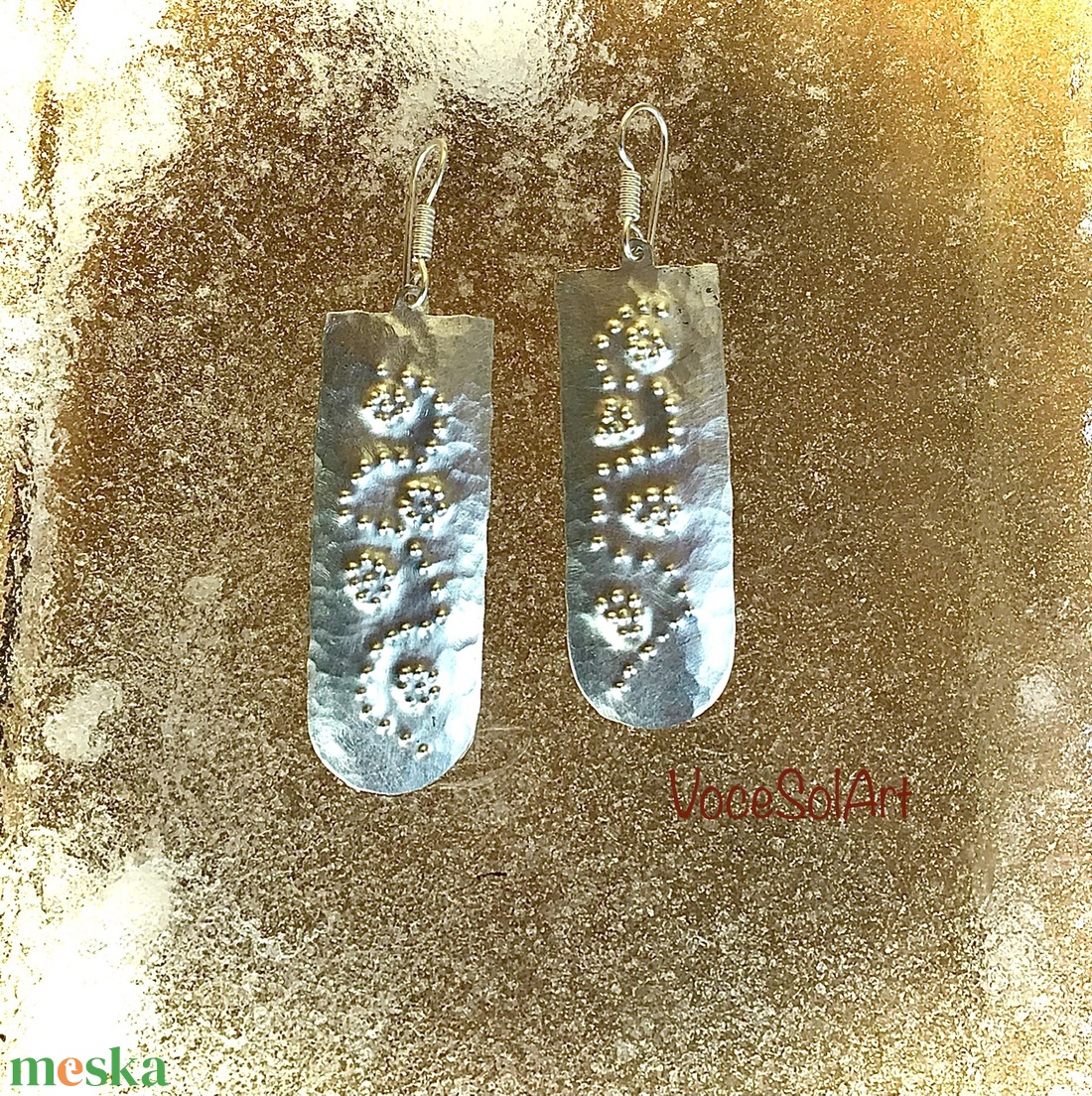 Virágfűzérlánc  Fülbevaló - ékszer - fülbevaló - lógó fülbevaló - Meska.hu