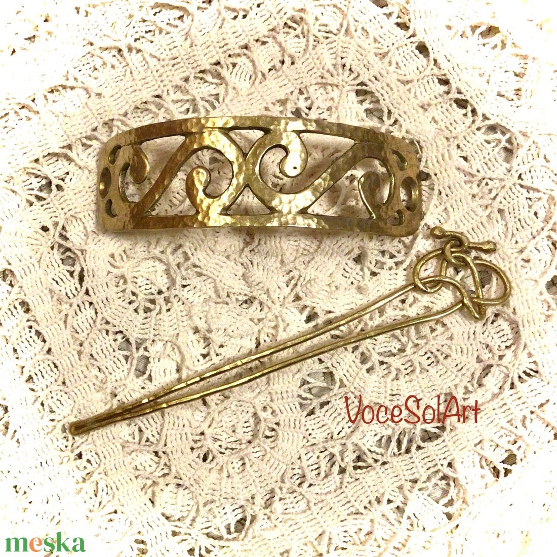 Fénylő hullámok  Hajcsat - ruha & divat - hajdísz & hajcsat - hajcsat & hajtű - Meska.hu