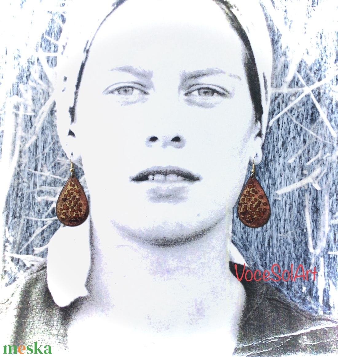 Gyöngyöző -tűzzománc Fülbevaló - ékszer - fülbevaló - lógó csepp fülbevaló - Meska.hu