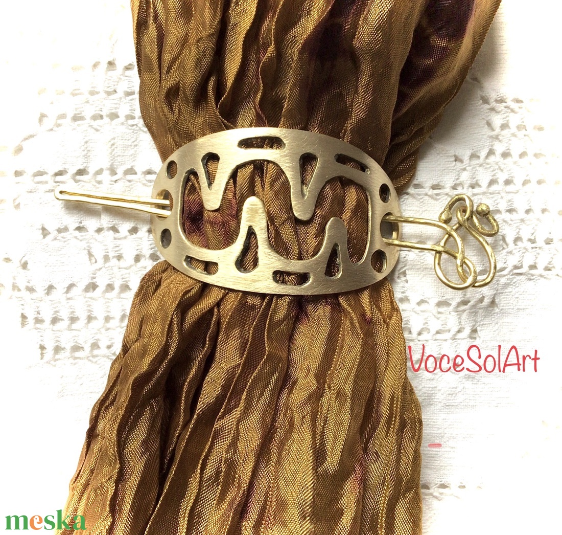 Szezám- Sárgaréz   Hajcsat - ruha & divat - hajdísz & hajcsat - hajcsat & hajtű - Meska.hu