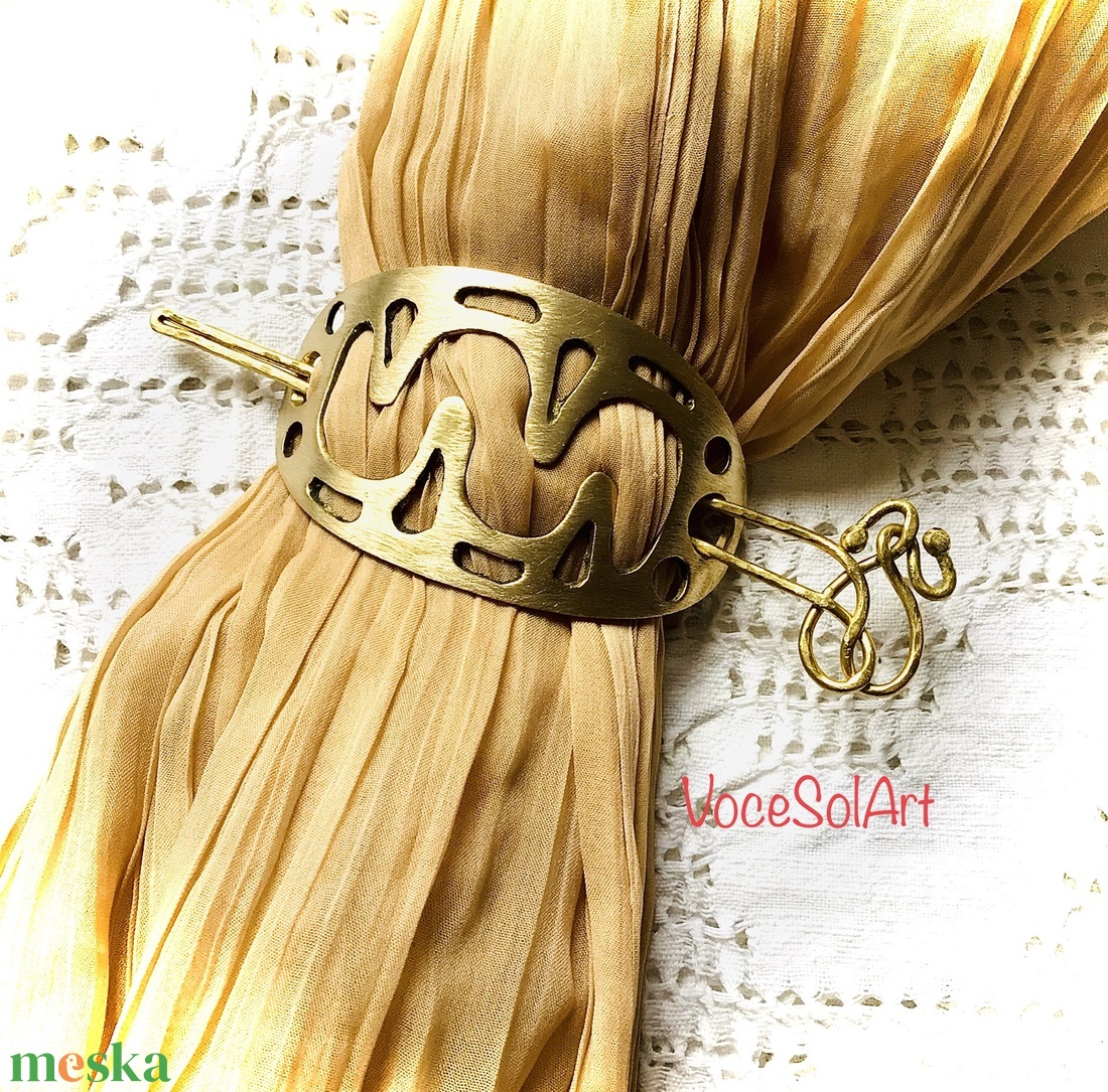 Szezám- Sárgaréz   Hajcsat - ruha & divat - hajdísz & hajcsat - hajcsat & hajtű - Meska.hu