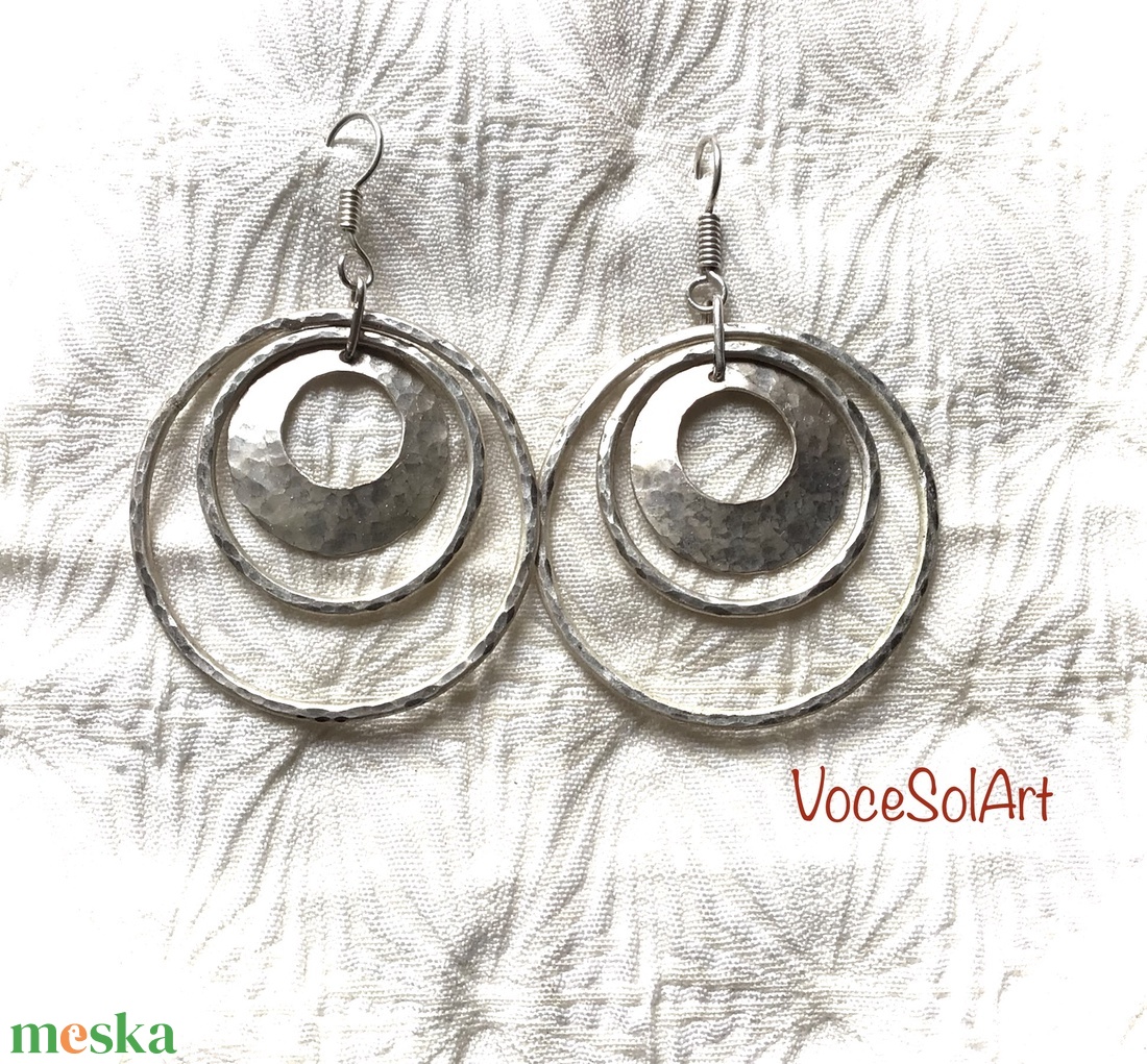 Nyitottság- Kör Fülbevaló - ékszer - fülbevaló - lógós kerek fülbevaló - Meska.hu