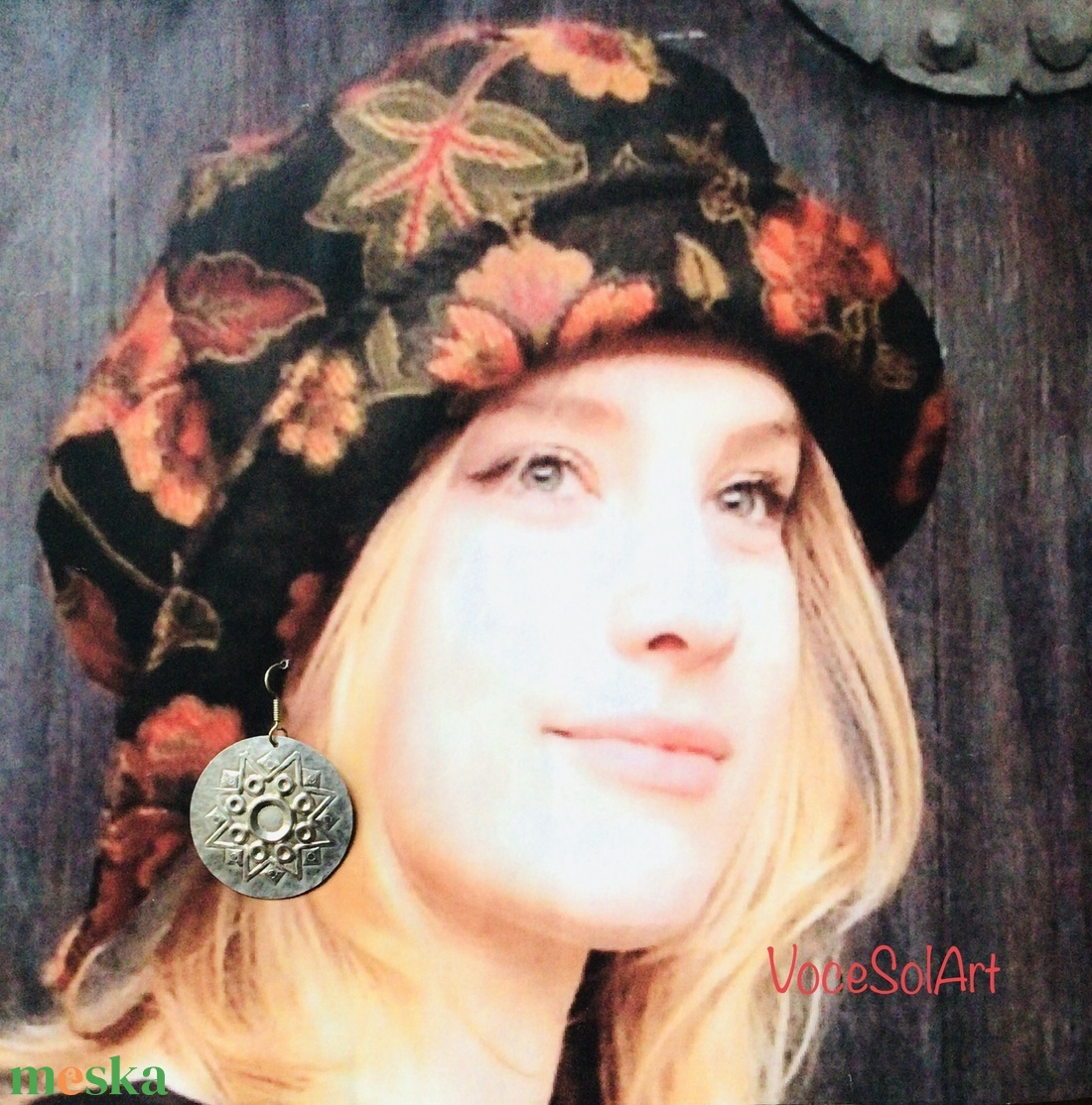 Csillag-Kerek Fülbevaló - ékszer - fülbevaló - lógós kerek fülbevaló - Meska.hu