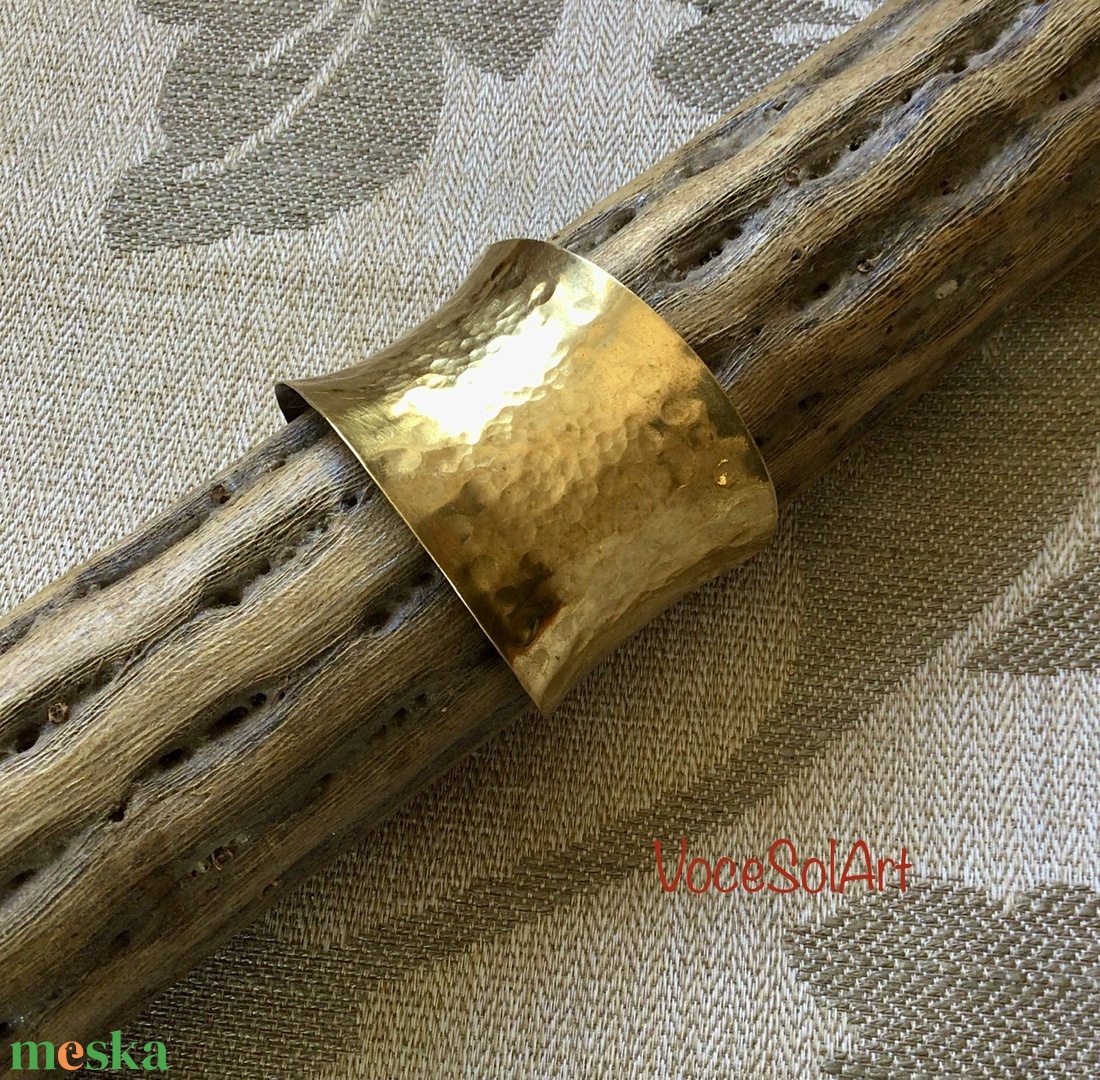 Fényölelés  -sárgaréz karkötő - ékszer - karkötő - széles karkötő - Meska.hu