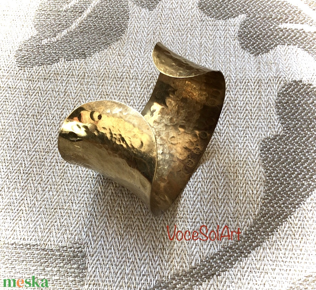 Fényölelés  -sárgaréz karkötő - ékszer - karkötő - széles karkötő - Meska.hu