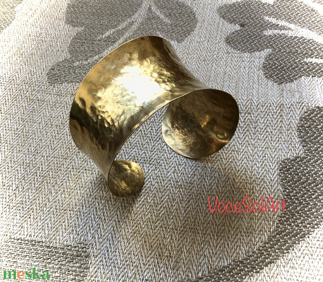 Fényölelés  -sárgaréz karkötő - ékszer - karkötő - széles karkötő - Meska.hu