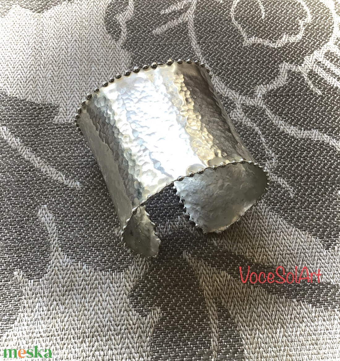 Ezüstgyöngy -Ezüstözött karkötő - ékszer - karkötő - széles karkötő - Meska.hu