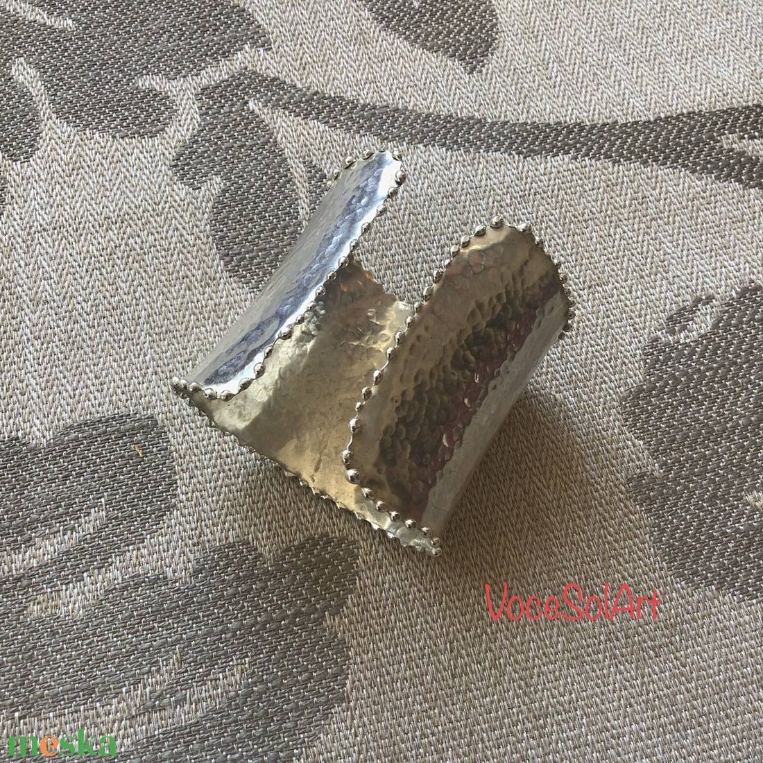 Ezüstgyöngy -Ezüstözött karkötő - ékszer - karkötő - széles karkötő - Meska.hu