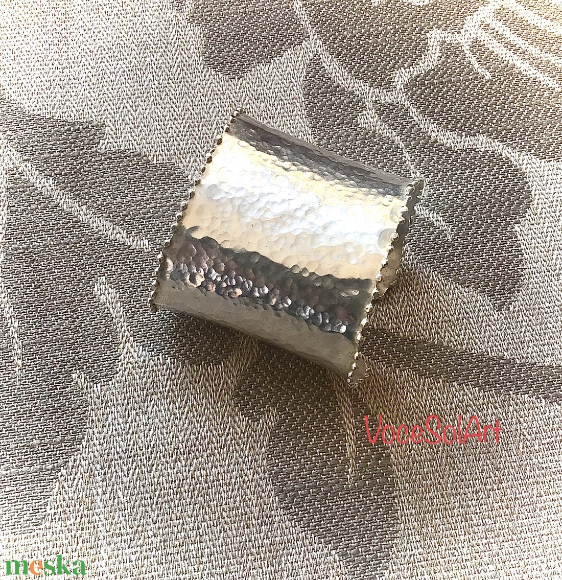 Ezüstgyöngy -Ezüstözött karkötő - ékszer - karkötő - széles karkötő - Meska.hu