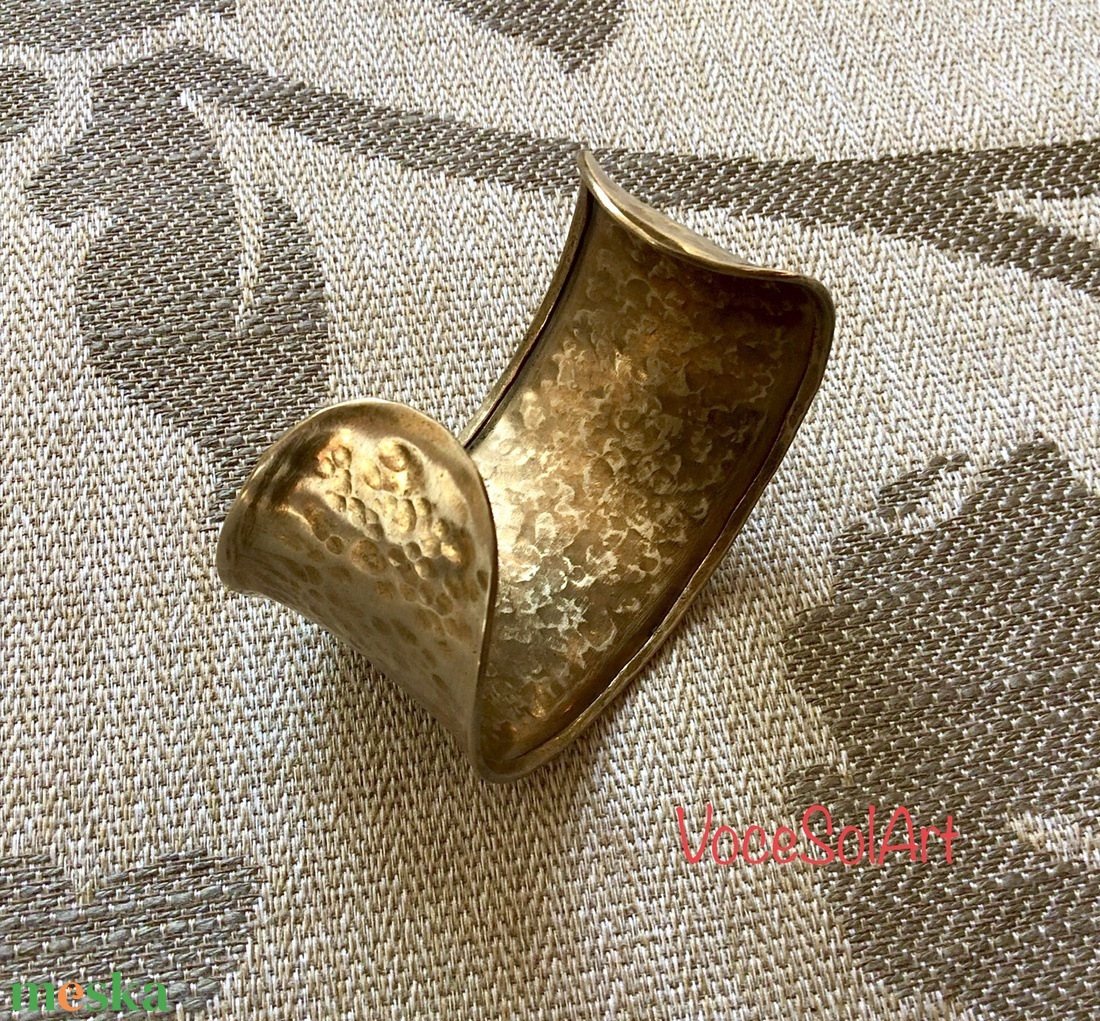 Ölelőfények - sárgaréz karkötő - ékszer - karkötő - széles karkötő - Meska.hu