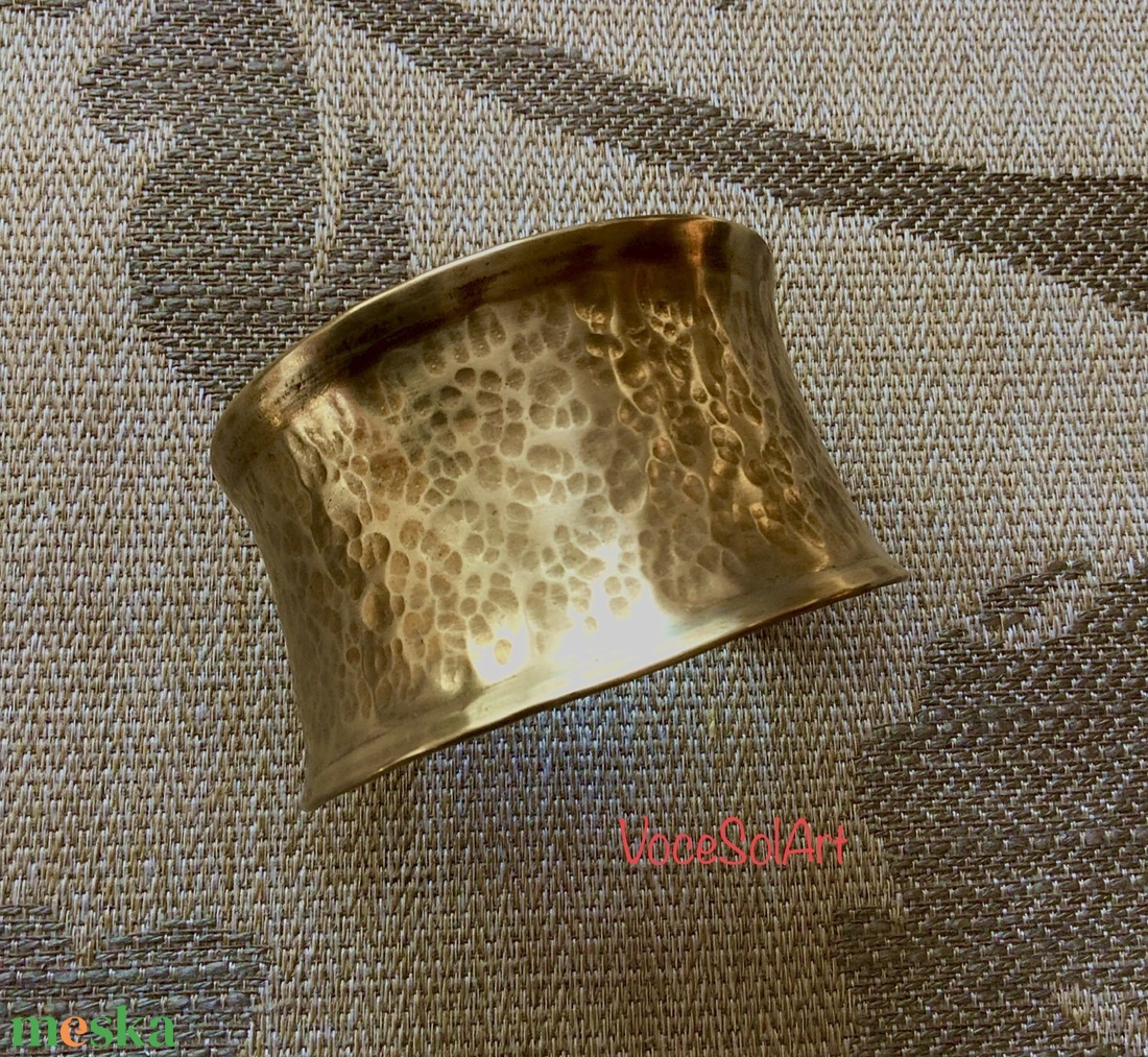 Ölelőfények - sárgaréz karkötő - ékszer - karkötő - széles karkötő - Meska.hu