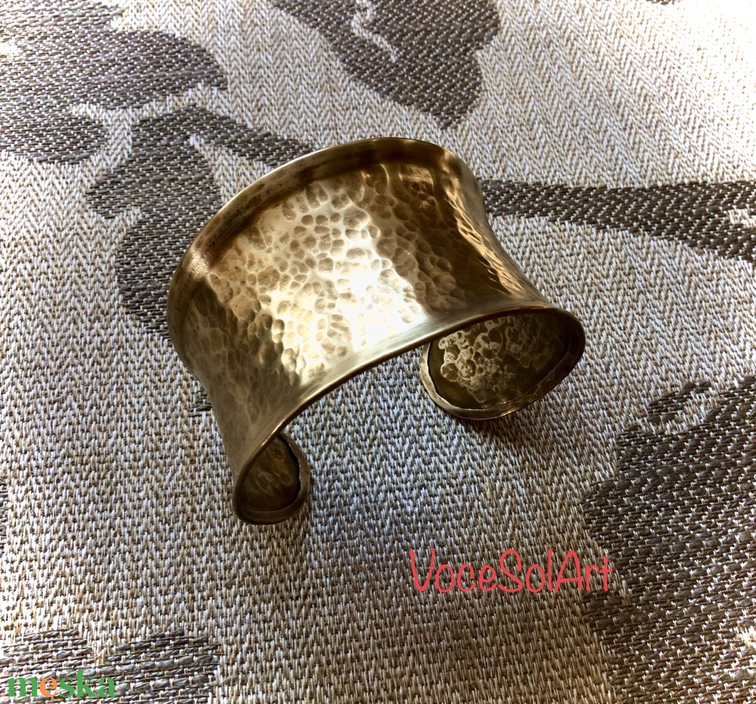 Ölelőfények - sárgaréz karkötő - ékszer - karkötő - széles karkötő - Meska.hu