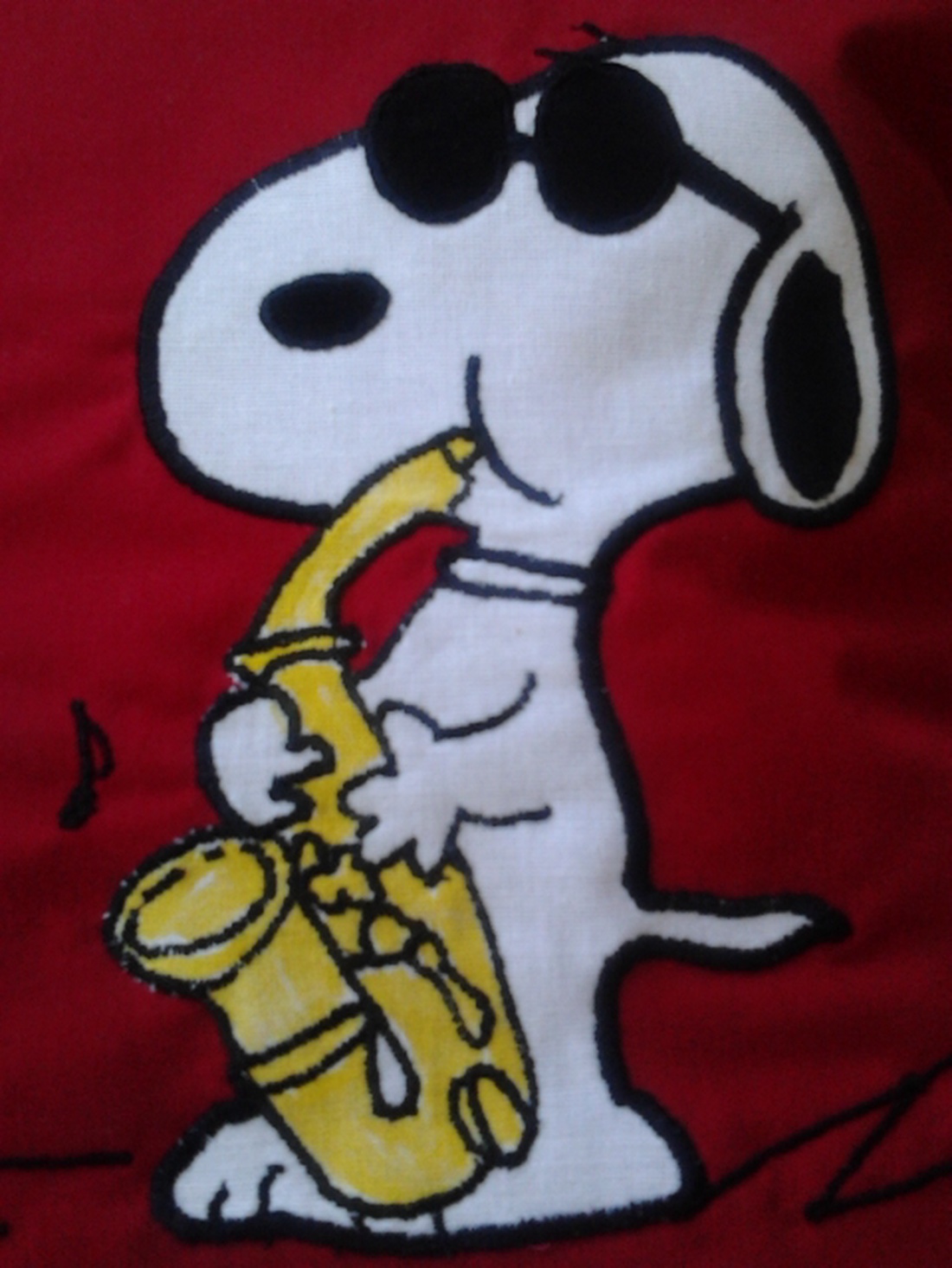 SNOOPY és a kismadár zenélnek, polár párnahuzat, rendelhető -  - Meska.hu