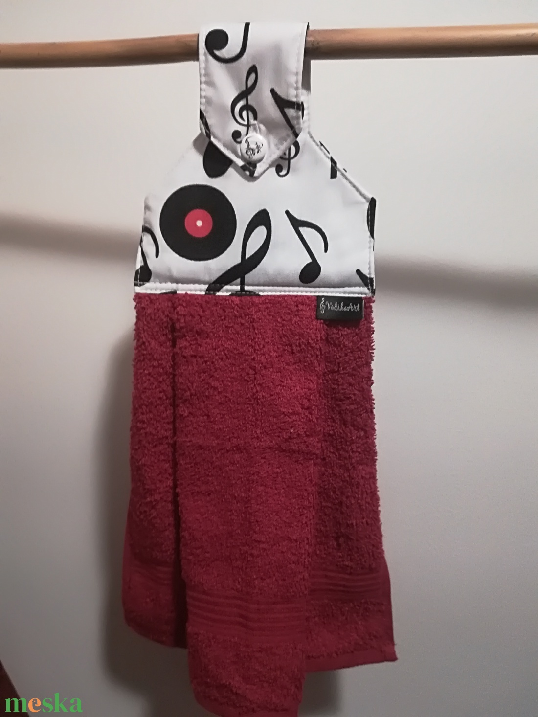 Retro,  bakelit és hangjegyek....... konyhai törlő - otthon & életmód - konyhafelszerelés, tálalás - konyhai textil - konyharuha & törlőkendő - Meska.hu