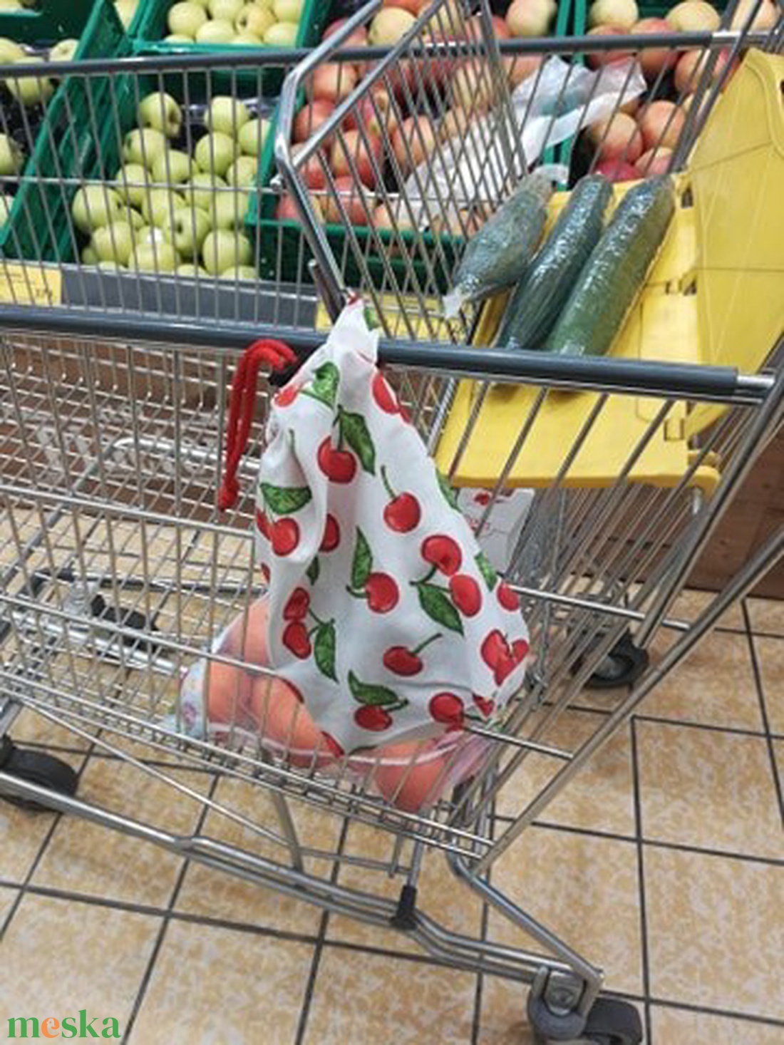 ÖKO  zacskó 3+2 darabos, lámás  - táska & tok - bevásárlás & shopper táska - zöldség/gyümölcs zsák - Meska.hu