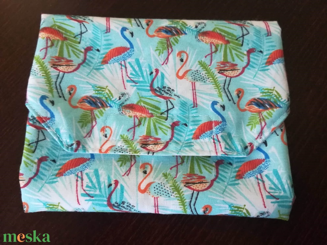 NoWaste, ujraszalvéta flamingós - otthon & életmód - konyhafelszerelés, tálalás - konyhai textil - szalvéta - Meska.hu